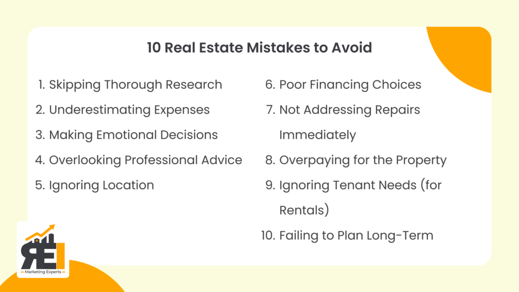 real estate mistakes